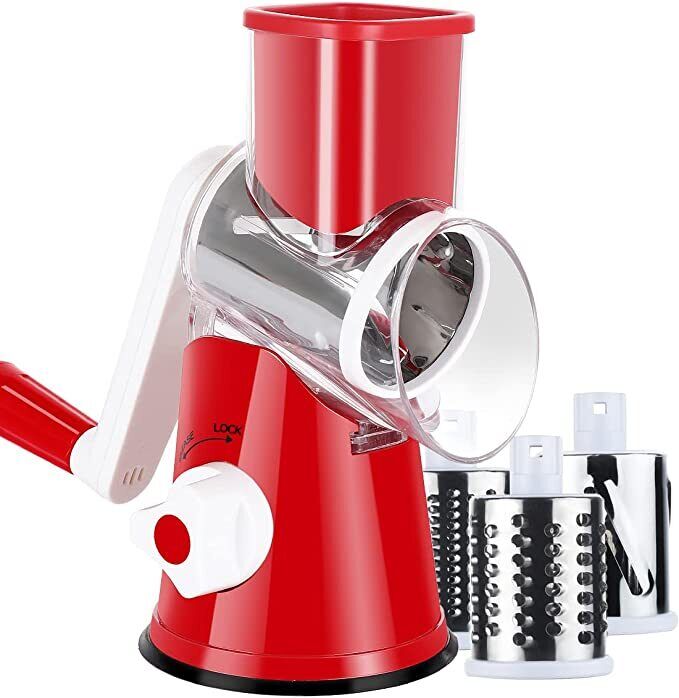 3-in-1 Rotary Food Slicer Chopper Cheese Grater Fruit Vegetable Shredder Cutter - FREE SHIPPING