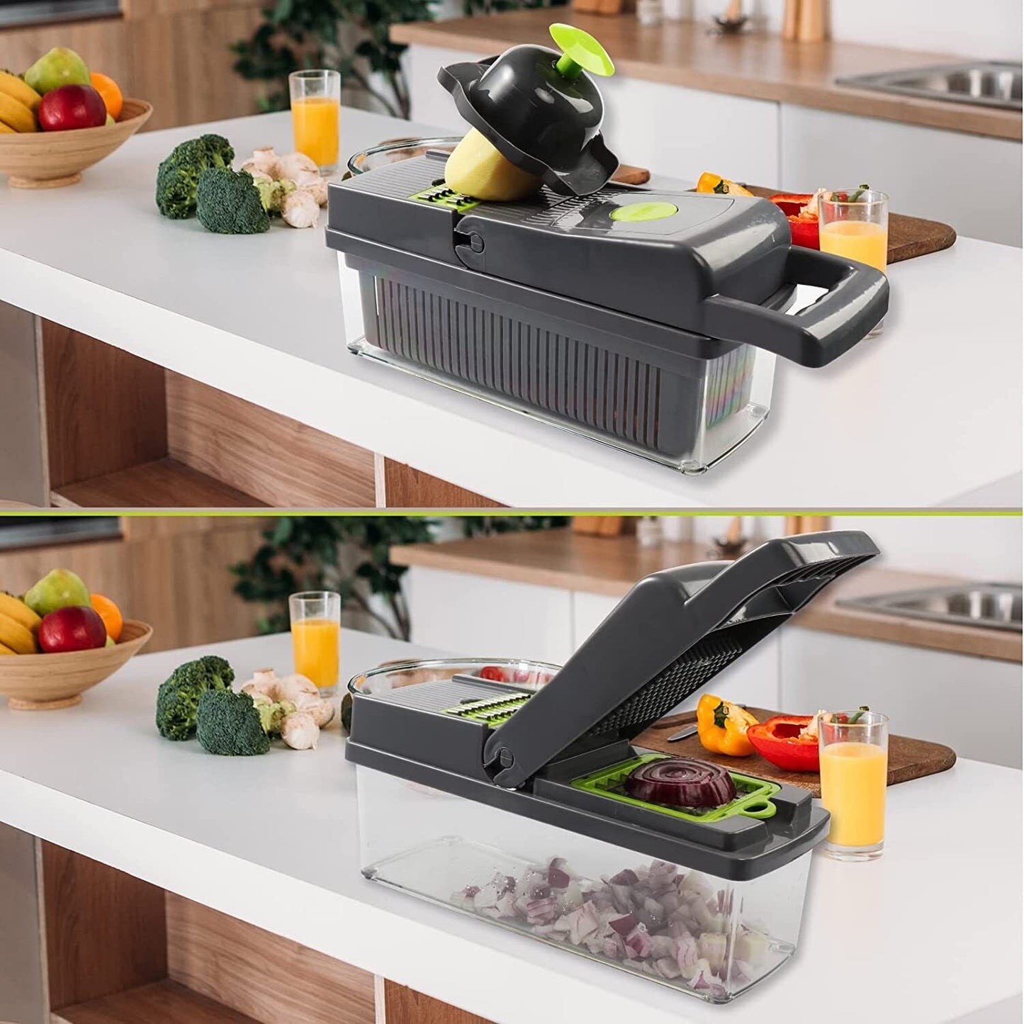15 In 1 Food Vegetable Slicer Salad Fruit Peeler Cutter Dicer Chopper Kitchen - FREE SHIPPING