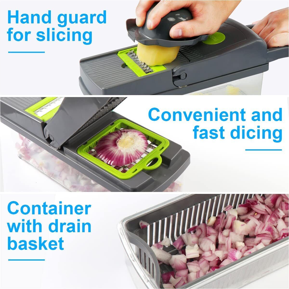 15 In 1 Food Vegetable Slicer Salad Fruit Peeler Cutter Dicer Chopper Kitchen - FREE SHIPPING