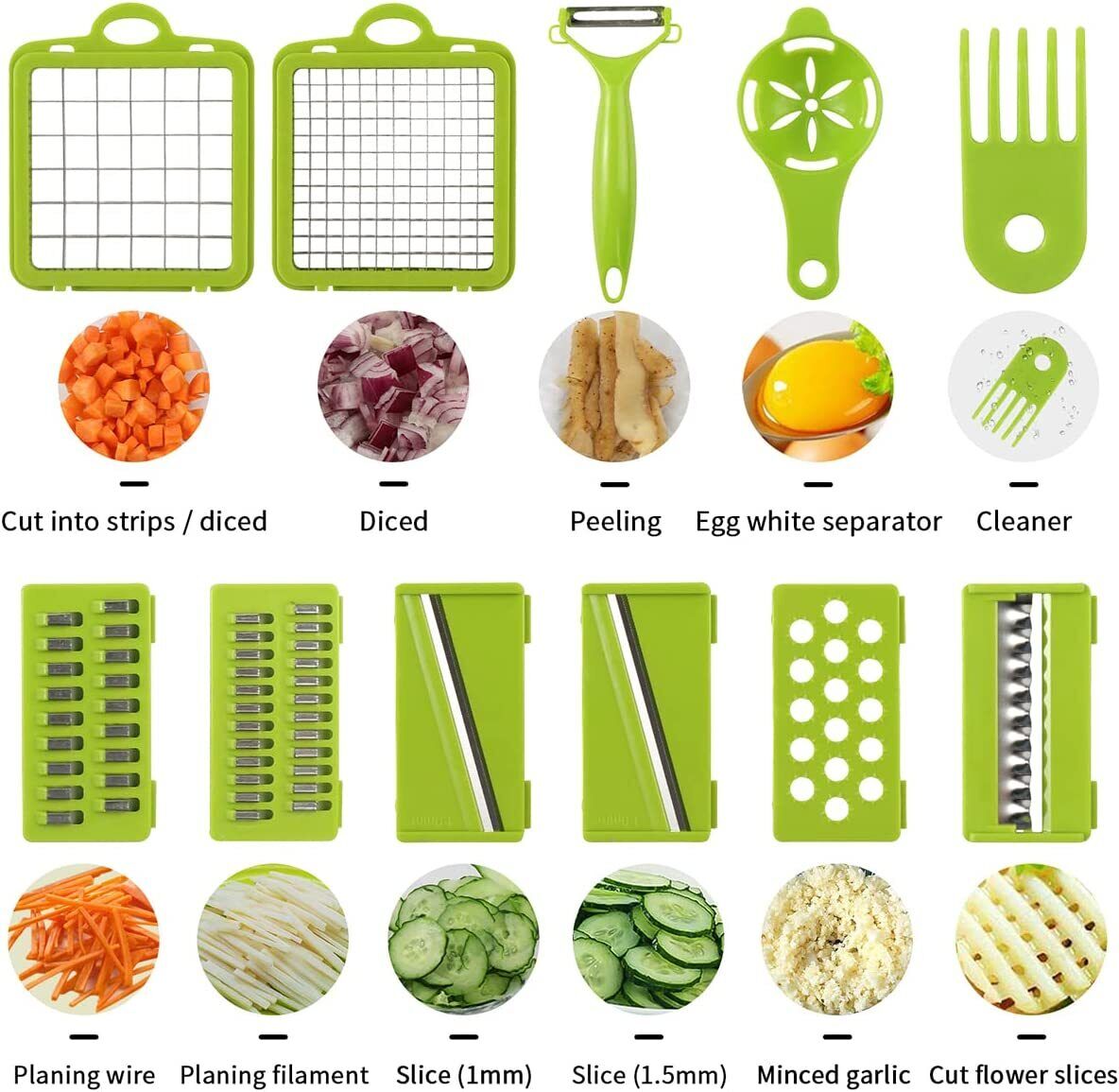 15 In 1 Food Vegetable Slicer Salad Fruit Peeler Cutter Dicer Chopper Kitchen - FREE SHIPPING